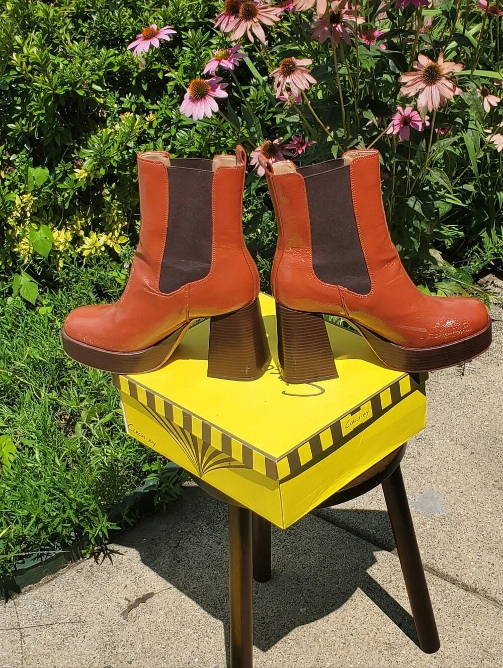 EUC - Circus by Sam Edelman Women’s Stace Platform Boot Size 10M Burnt Toffee